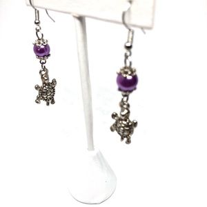 {3 for $20} sea turtle dangle earrings with pearls